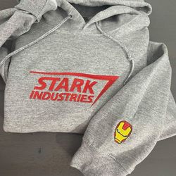 ironman stark industries avenger marvel embroidered sweatshirt