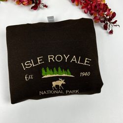 isle royale national park embroidered sweatshirt