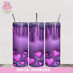 purple hearts best gift for girlfriend tumbler png