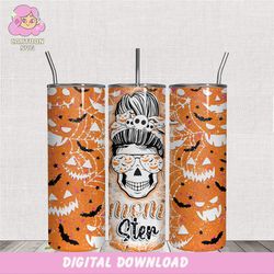 halloween tumbler mom ster with pumpkin png