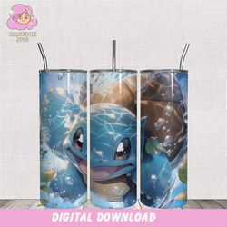 squirtle pokemon skinny tumbler sublimation png