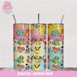 pokemon skinny 20oz tumbler sublimation png