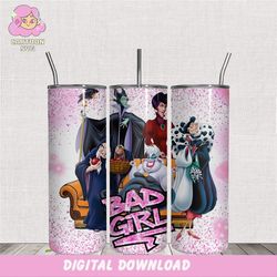 vilain bad girl 20oz tumbler design idea png