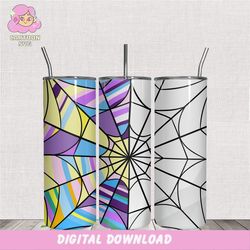 wednesday spider net 20oz tumbler png