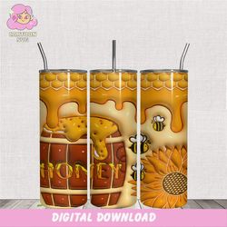 honey bee 20oz tumbler design idea png