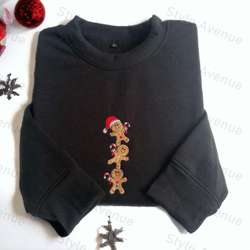 embroidered christmas gingerbread sweatshirt embroidered ginger bread for family