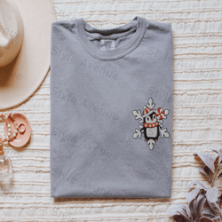 embroidered christmas snowflake penguin sweatshirt, gift for christmas