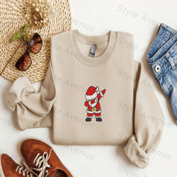 embroidered christmas sweatshirt embroidered santa sweatshirt, for christmas