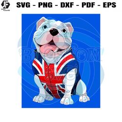 british bulldog union jack england britain svg cutting file