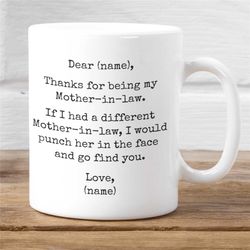 funny mother-in-law gifts, funny mother-in-law gift, mother-in-law mug, mil coffee mug funny, mother-in-law gift idea, m