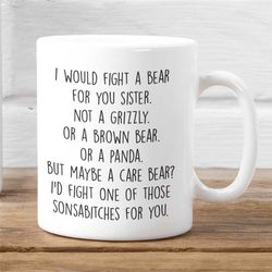 funny sister gift, sister gifts, sister mug, sister coffee mug, sister gift idea, sister birthday gift, best sister mug,