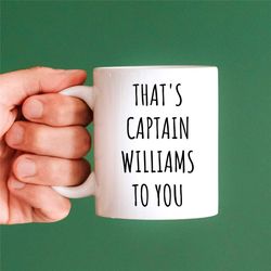 custom captain mug, captain officer gifts, captain gift, cop mug, navy captain promotion, captain appreciation gift, cap