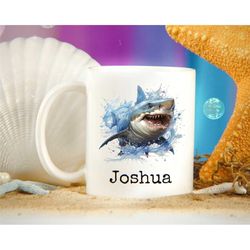 custom shark mug  shark gift  shark cup  shark gifts  personalized mug  shark lover gift  shark gift for kids men women