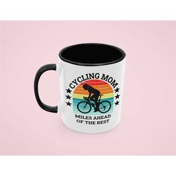cycling mug, cycling mom gift, mom bike gift, present for bike loving mom, gift for her, road bike coffee mug, cycling m