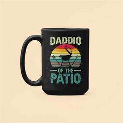 daddio of the patio mug, funny dad gifts, father's day coffee mug, bbq dad gifts, best dad gifts, dad barbeque, funny da