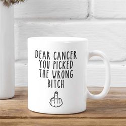 dear cancer mug  cancer survivor gifts  compliment gift  rae-dunn mug  gift for cancer  appreciation gifts  beatin