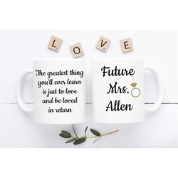 engagement gift, bride to be, bride to be mug, engagement gifts, future mrs mug, engagement gift mug, bridal shower gift