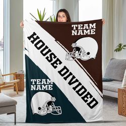 custom house divided blanket, house divided baseball, basketball team blanket, american football blanket bxlp43