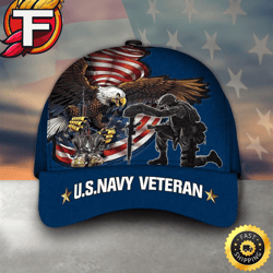 blue armed forces usn navy military veterans day cap