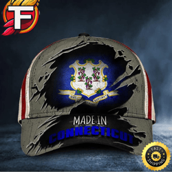 made in connecticut hat vintage connecticut flag cap patriotic gifts for veteran hat classic cap