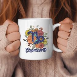 capricorn coffee mug, zodiac birthday gift for her, horoscope ceramic mug 3