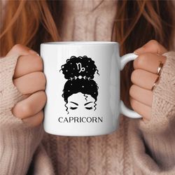 capricorn coffee mug, zodiac birthday gift for her, horoscope ceramic mug 7