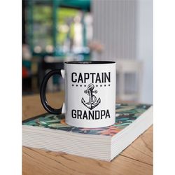 captain grandpa, navy grandpa mug, funny grandfather gift, naval grandpa cup, navy grandpa, novelty birthday christmas a
