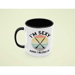 clarinet mug, funny clarinet gift, i'm sexy and i blow it, clarinetist gifts, clarinet player cup, clarinet joke, orches