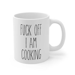 cooking mug, cooking gift, funny cooking mug, unique chef gift, funny chef mugs, profanity gift, rae dunn inspired mug 1