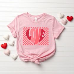 retro love shirt, valentines day shirt, love shirt, valentine shirt, heart shirt, valentines day gift, happy valentines