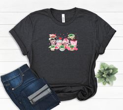 baby yoda coffee drink valentine day shirt, star wars baby yoda cupid arrow shirt hoodie sweatshirt, cute baby yoda vale