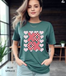 comfort colors valentine heart shirt, love t-shirt, xoxo shirt, valentines day gift, xoxo heart tee