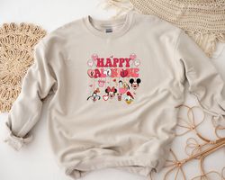 disney characters head happy valentine shirt, mickey and friends happy valentines day shirt hoodie sweatshirt, cute disn