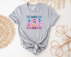 disney donald and daisy love you shirt, disney characters love you shirt sweatshirt hoodie, disney family vacation shirt