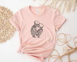 skeleton love shirt, kissing skeletons valentines day shirt hoodie sweatshirt, skeleton romance shirt, skull love shirt