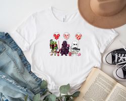 star wars characters valentines day shirt, disney star wars mickey ears balloon valentine shirt hoodie sweatshirt, star