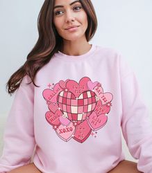 valentine heart sweatshirt, cute valentine sweatshirts, valentine sweatshirts,  hearts sweatshirt, pink and red hearts