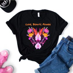 female empowerment shirt,feminism shirt,love beauty power,the future is female,heart shaped flower,reproductive rights,g