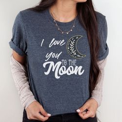 i love you to the moon shirt cute boho valentines tee heart love heart t-shirt womens valentines tee girlfriend gift for