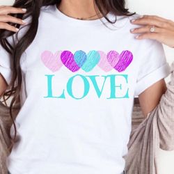 love happy valentine day shirt for women cute valentine sweatshirt valentine shirt doodle hearts valentine tshirt womens