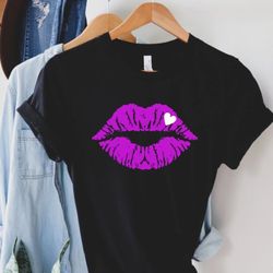 sexy lips with heart valentine shirt for women, sexy tshirt for women, flirty valentine shirt, love shirt for women, cut