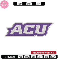 abilene christian logo embroidery design, ncaa embroidery, sport embroidery, logo sport embroidery, embroidery design 1