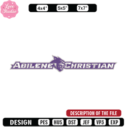 abilene christian logo embroidery design, ncaa embroidery, sport embroidery, logo sport embroidery, embroidery design