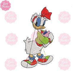 daisy duck embroidery disney design