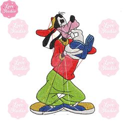 goofy reading book embroidery design ,png