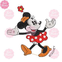 minnie mouse character disney embroidery ,png