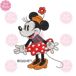 embroidery disney mickey girl design