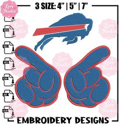 foam finger buffalo bills embroidery design, bills embroidery, nfl embroidery, logo sport embroidery, embroidery design.