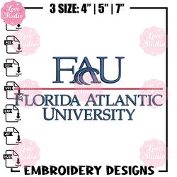 florida atlantic logo embroidery design,ncaa embroidery,embroidery design, logo sport embroidery, sport embroidery..jpg