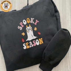 spooky vibes embroidery design, spooky halloween craft embroidery design, spooky season embroidery design